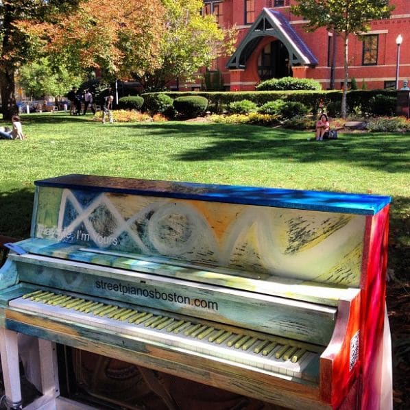 Public piano in Boston, Massachusetts, United States