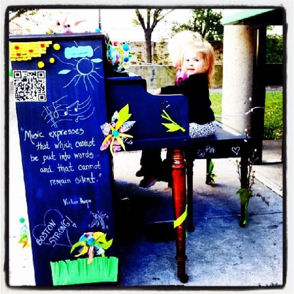 Public piano in Boston, Massachusetts, United States