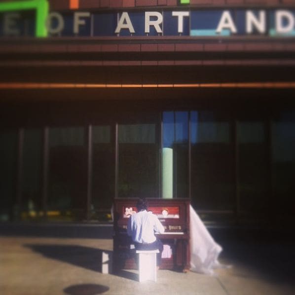 Public piano in Boston, Massachusetts, United States