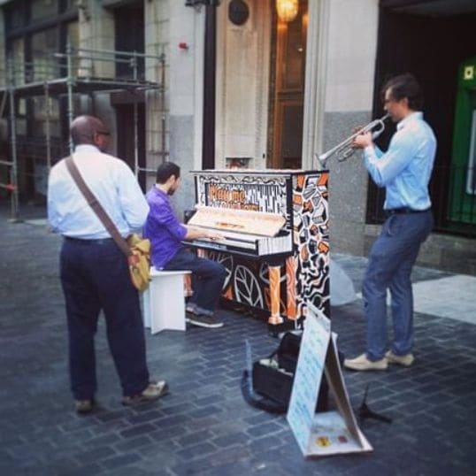 Public piano in Boston, Massachusetts, United States