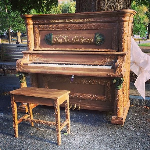 Public piano in Boston, Massachusetts, United States