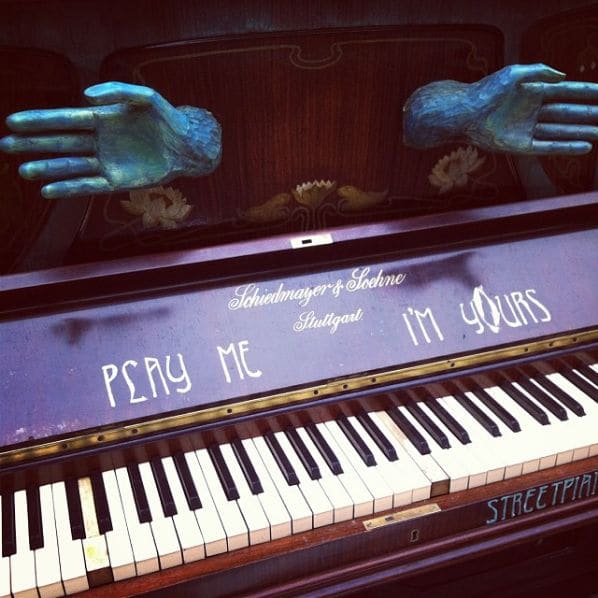 Public piano in Boston, Massachusetts, United States