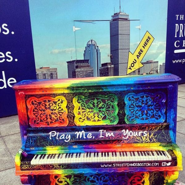 Public piano in Boston, Massachusetts, United States