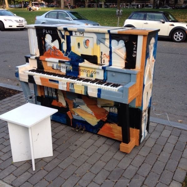 Public piano in Boston, Massachusetts, United States
