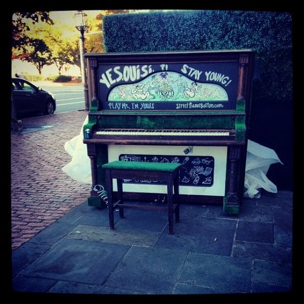 Public piano in Boston, Massachusetts, United States