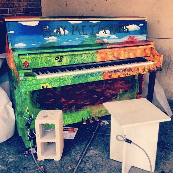 Public piano in Boston, Massachusetts, United States