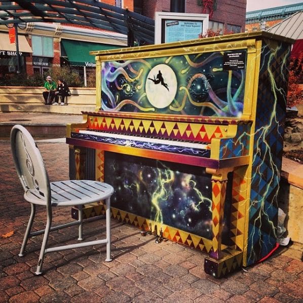 Public piano in Fort Collins, Colorado, United States