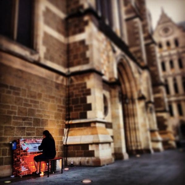 Public piano in Melbourne, Victoria, Australia