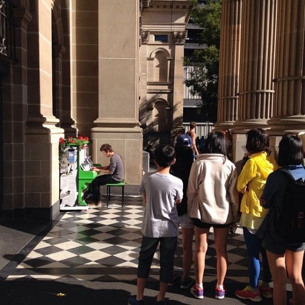 Public piano in Melbourne, Victoria, Australia