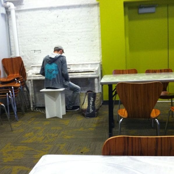 Public piano in Boston, Massachusetts, United States