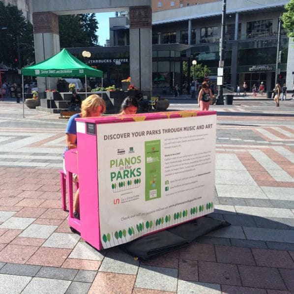 Public piano in Seattle, Washington, United States