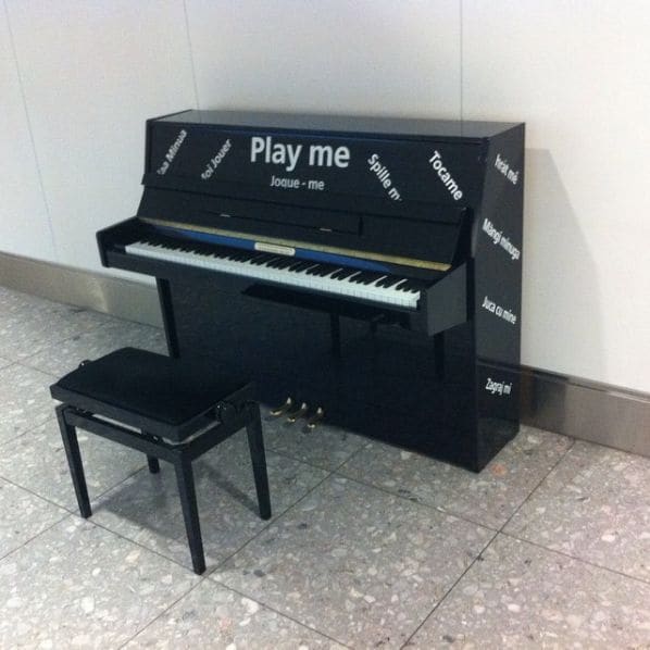 Public piano in London, England, United Kingdom