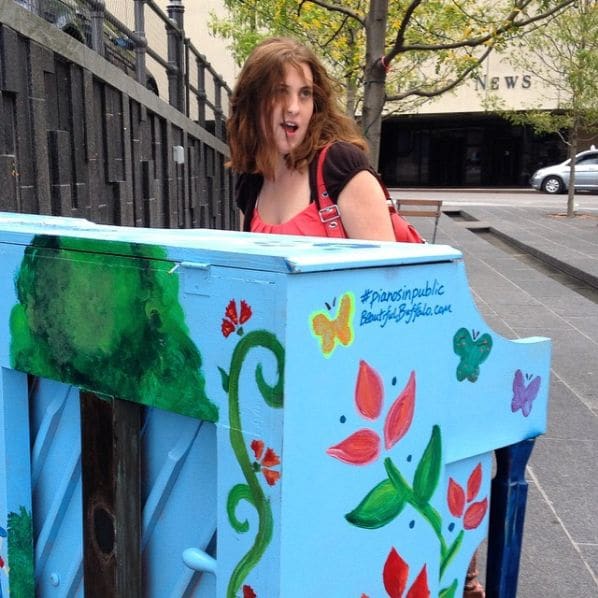 Public piano in Buffalo, New York, United States